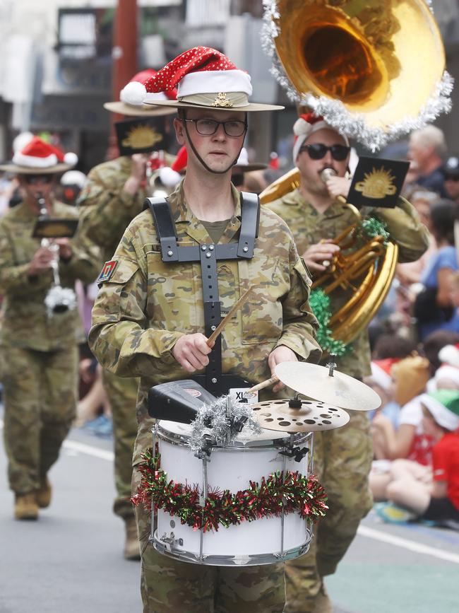Australian Army Band. Hobart Christmas Pageant 2024. Picture: Nikki Davis-Jones