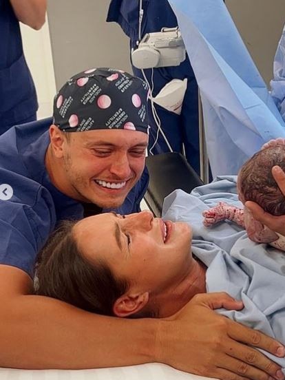 The couple welcomed their first child together in January. Picture: Instagram