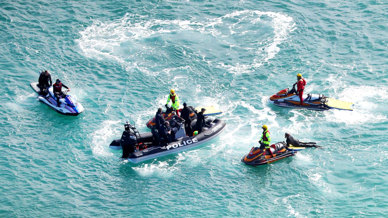 The search for the missing Yak-52 plane around South Stradbroke Island (Jumpinpin) where the pilot and passenger on board are still missing. Picture: NIGEL HALLETT