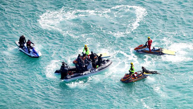 The search for the missing Yak-52 plane around South Stradbroke Island (Jumpinpin) where the pilot and passenger on board are still missing. Picture: NIGEL HALLETT