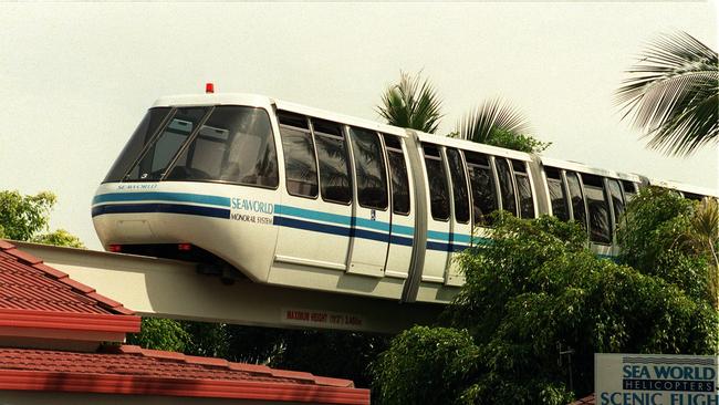 The SeaWorld Monorail system in 1998. Picture: Riley Paul.