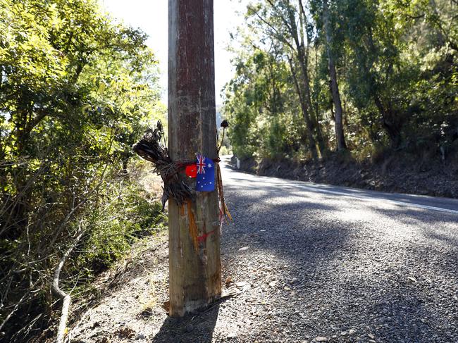 The scene of the crash on Wisemans Ferry Road, Wisemans Ferry. Photo: Sam Ruttyn