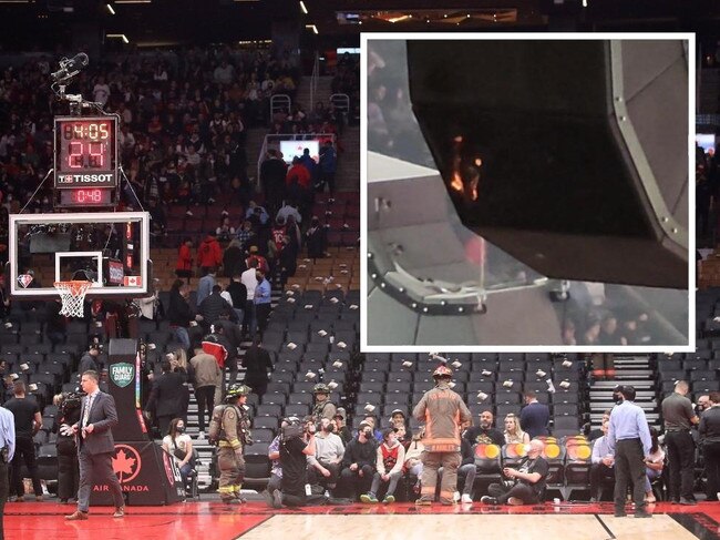 Fans evacuated from NBA game in ‘wild’ scenes