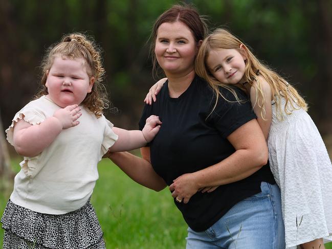 Leaha Miller and daughter Ellie who has rare genetic condition and they are fundraising to go to USA for treatment. Also with Claire Miller 8. Pics Adam Head