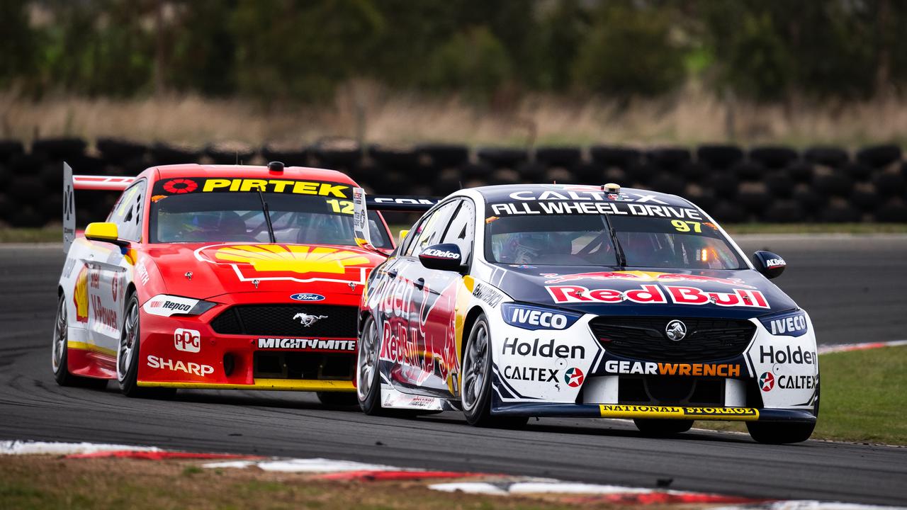 The factory Holden team will be hoping to be ahead of the Shell squad. Picture: Daniel Kalisz