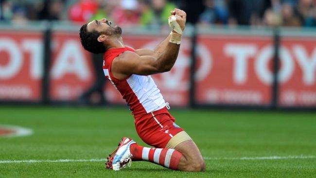 Dual Brownlow medallist Adam Goodes has been honoured with the naming of a house at one of Victoria’s newest schools. Picture: Wayne Taylor