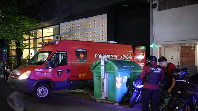 Firefighters work the scene at the Casa Sur.: Picture: Tobias Skarlovnik/Getty Images