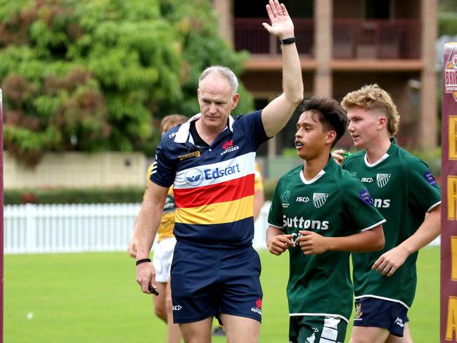 News Corp Australia’s executive chairman Michael Miller refereeing rugby union. Picture: ricmacphotography.com