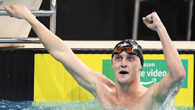 Elijah Winnington looks to add his name to the 400m freestyle honour role. Photography: Mark Brake/Getty Images