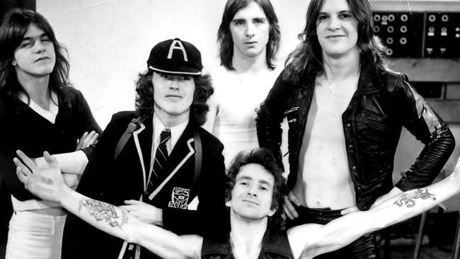 Australian stars ... the early line-up of AC/DC prior to world domination.