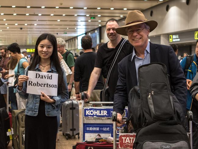 David Robertson (chief conductor) arriving at Beijing airport on Thursday. Pic: Daniela Testa.