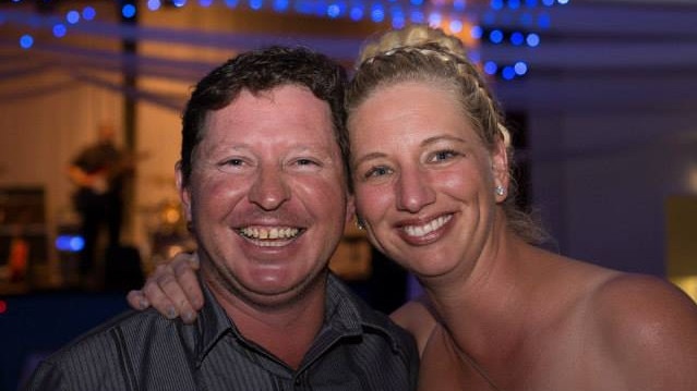Nicole Dempsey, pictured with husband Shane, was managing the Serves You Right Cafe in Ravenshoe when a ute crashed into the rear wall of the building, causing a large gas explosion.