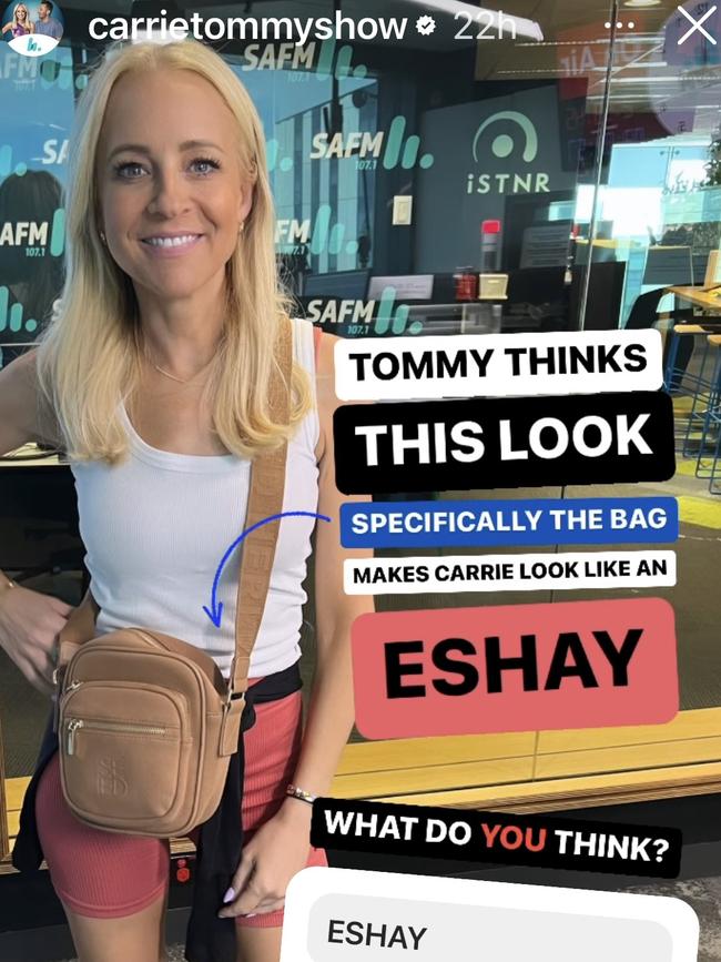 Carrie Bickmore in Adelaide Picture: Instagram