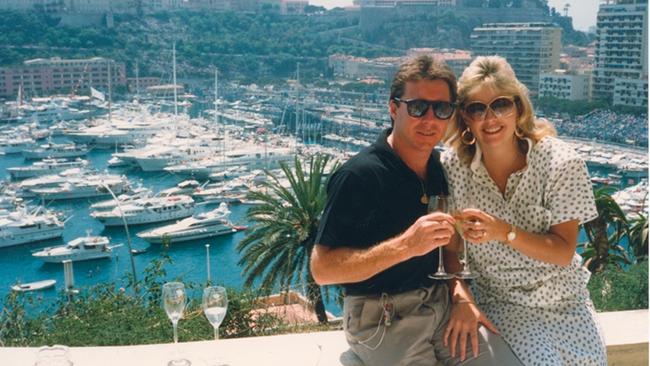 Wayne Gardner and his then girlfriend, now ex-wife, Donna Kahlbetzer nee Forbes in Monaco during the 1980s. The pair look back over Gardner's motorcycle grand prix career in the documentary film Wayne. Transmission Films