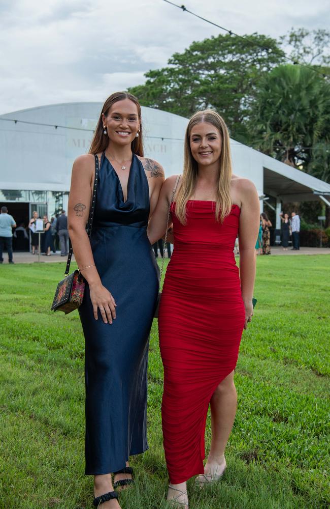 Teegan Wattam and Elspeth Varley at the 2023-24 NTFL Nichols awards night. Picture: Pema Tamang Pakhrin