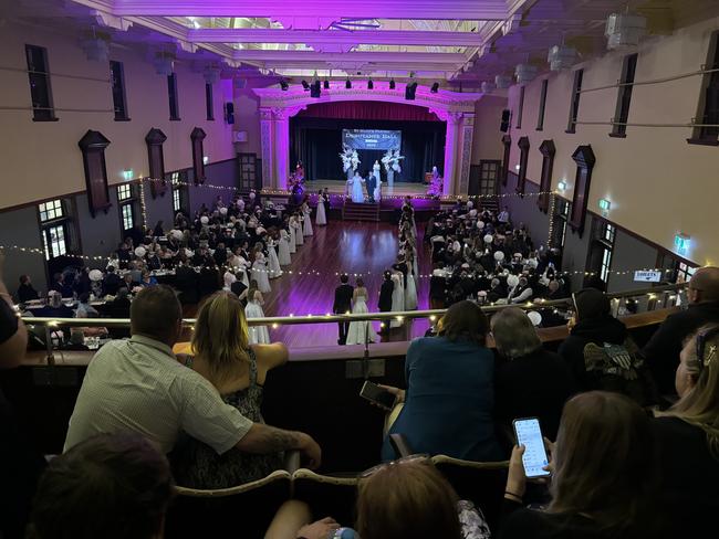 All the fun of St Mary's Debutante Ball at Maryborough City Hall.