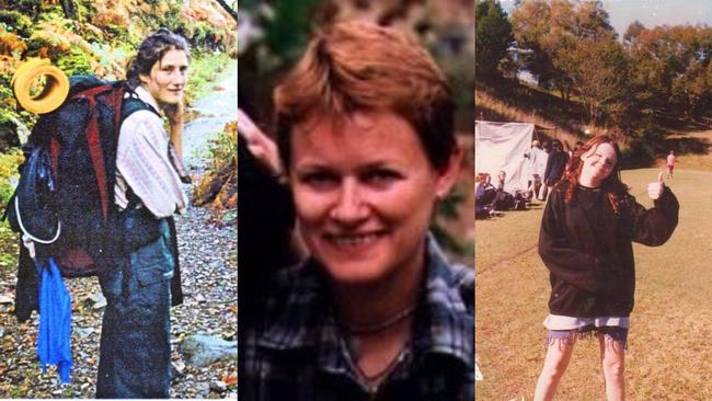 NEVER FOUND: British backpacker Celena Bridge, Sabrina Ann Glassop and school girl Jessica Gaudie. Picture: Contributed