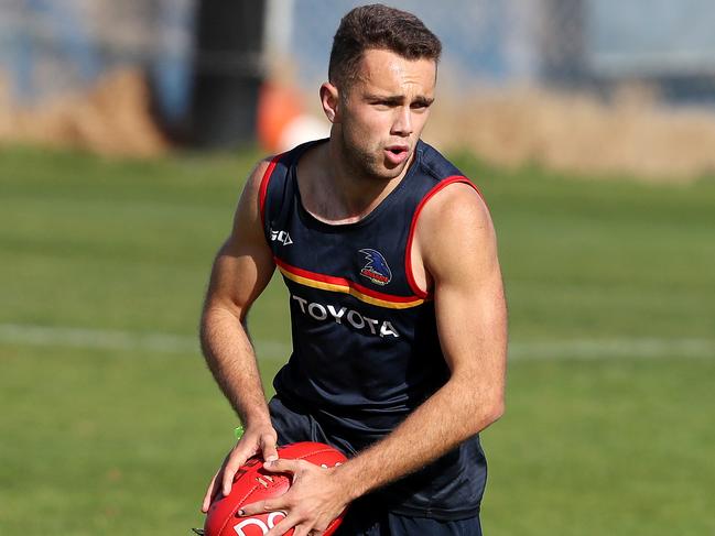 Lachlan Scholl is among a number of youngsters looking to establish themselves in the Crows’ best 22. Picture: Sarah Reed