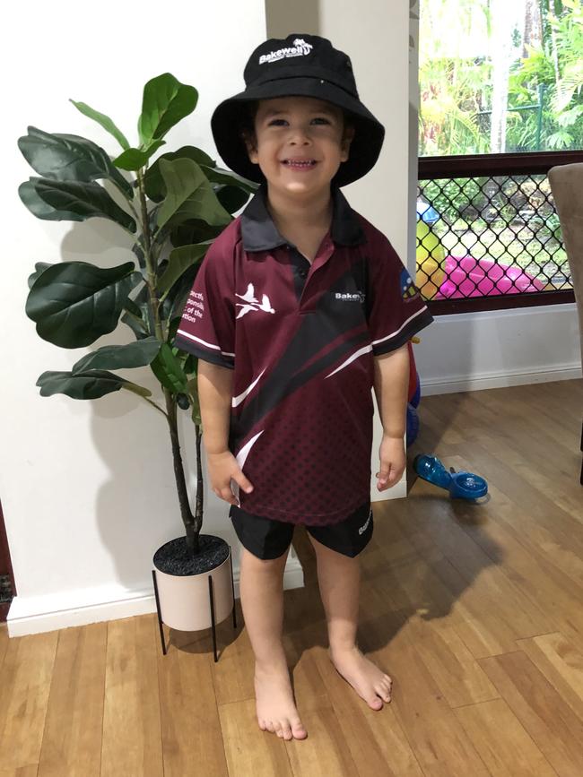 Charlie Hugo, 4, getting ready for school, starting transition in 2021. All the best Charlie, we love you and we are super proud of you!! Love Mum and Dad. Picture: Marcelo Alvarez