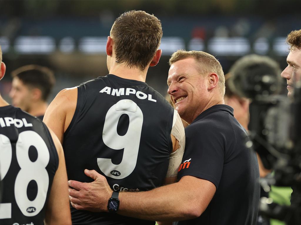 There’s a bit of Michael Voss about the way Patrick Cripps is playing. Picture: Robert Cianflone/Getty Images