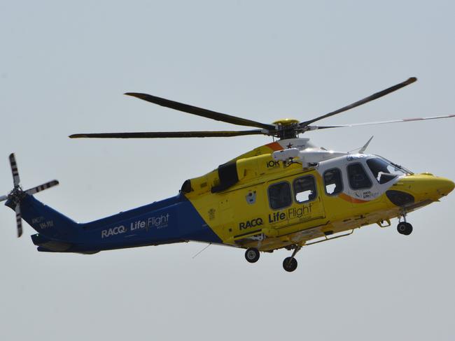 A LifeFlight Helicopter lands in Toowoomba at the rescue helicopter service's new base. LifeFlight Generic