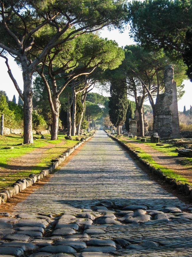 The ancient Appian Way in Italy.