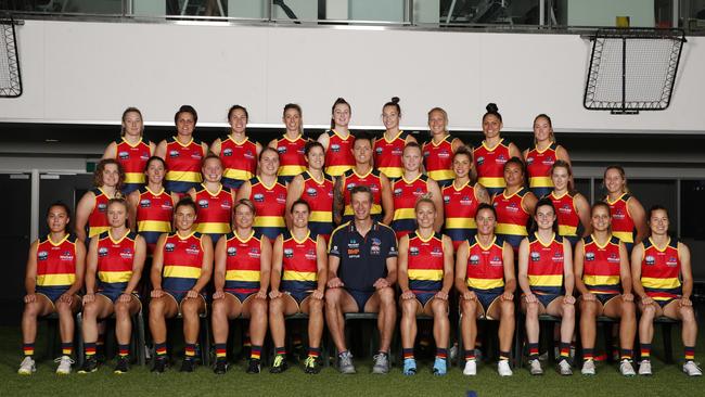 The Crows’ 2019 AFLW squad. Picture: Dylan Burns/AFL Photos