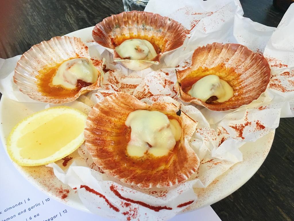 Graze, Sunday March 3 - Herringbone's baked Vic scallops, nori butter and nduja