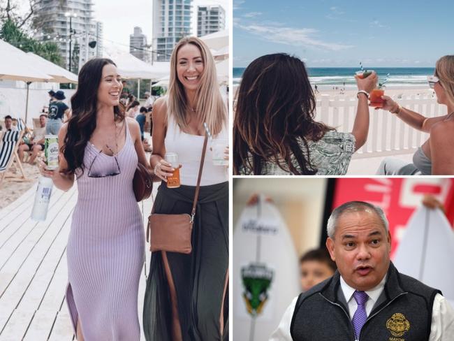 Gold Coast Mayor Tom Tate has branded opponents to the beach bar as "whingers" who should leave the city.