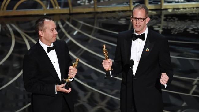 Pete Docter, right, won an Oscar for<i> Inside Out </i>in 2016. Picture: Getty.