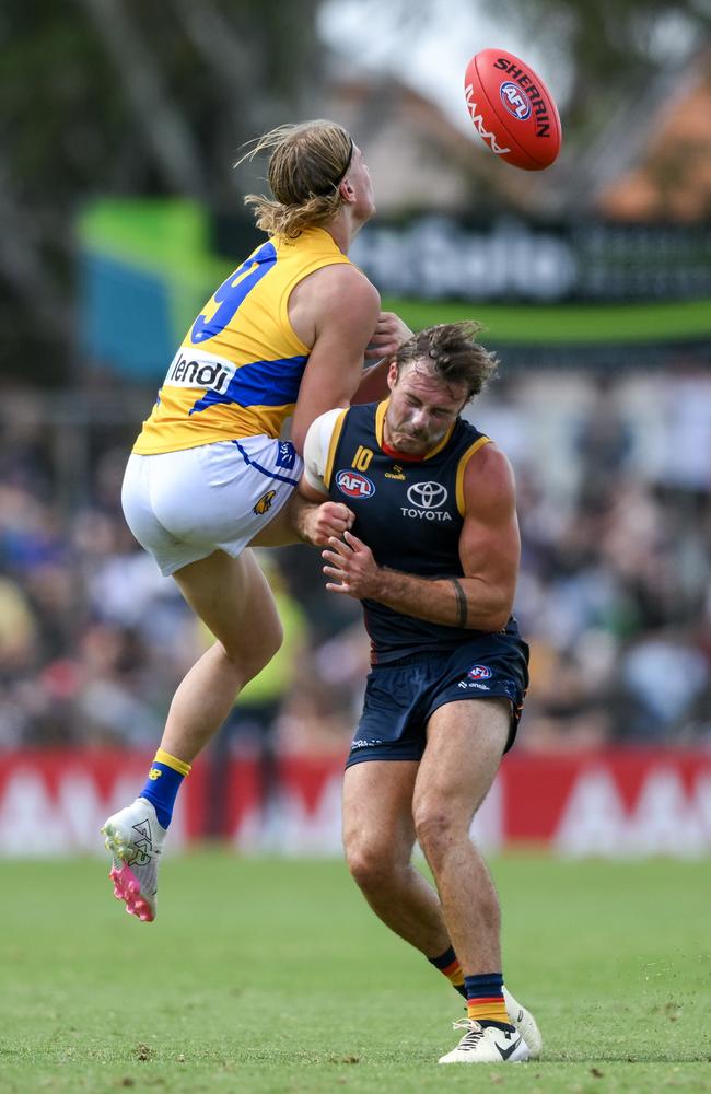 Harley Reid stood up to the experienced Crows on Saturday. Picture: Mark Brake/Getty Images