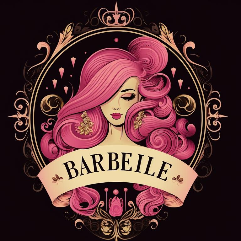 Midjourney was asked to produce “a logo for a Barbie-themed hairdressing salon” and this was generated within 30 seconds. Picture: Melanie Burgess/Midjourney