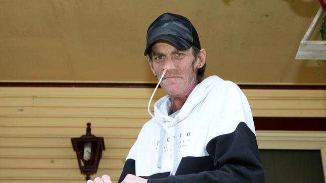 Salamander knife attack hero Rohen Andrews, who used a chair to defend himself before helping the five-year-old girl. Picture by Peter Lorimer.