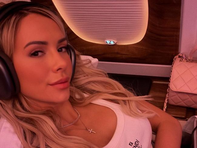 Former MAFS contestant Stacey Hampton travels in style. Picture: Instagram