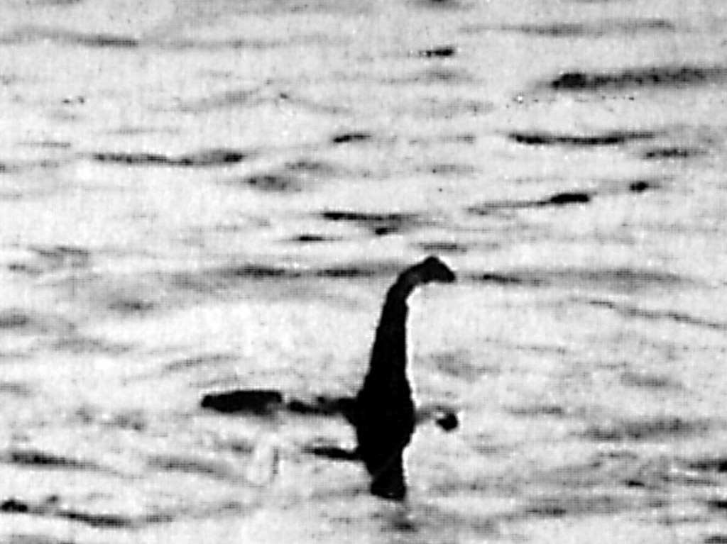 The Daily Mail newspaper's famous 1933 photo of Nessie, dubbed the Loch Ness Monster, photographed by highly respected British surgeon Colonel Robert Wilson of what appears to be a sea serpent in Loch Ness in Scottish Highlands. It was uncovered as a hoax in 1934. Picture: Supplied