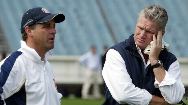 Darren Berry and Dean Jones at Bushrangers training at the MCG.