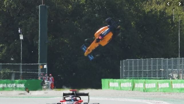 Peroni didn’t realise the enormity of his crash at the time. Picture: Fox Sports