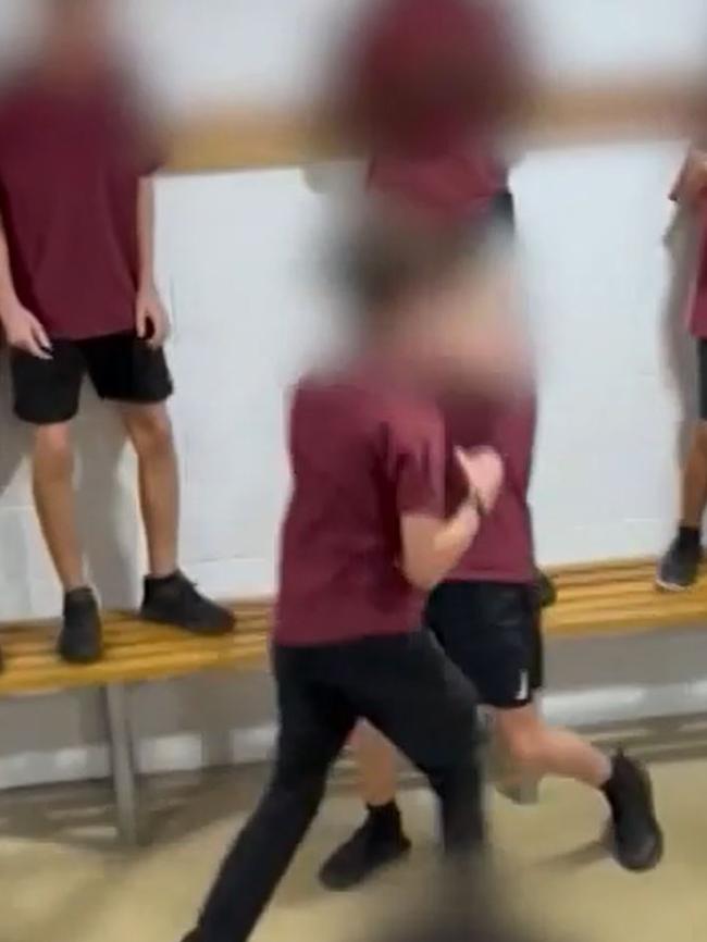 More than a dozen students at an Adelaide high school have been suspended after organising and filming a brawl at lunchtime. Picture: Nine News