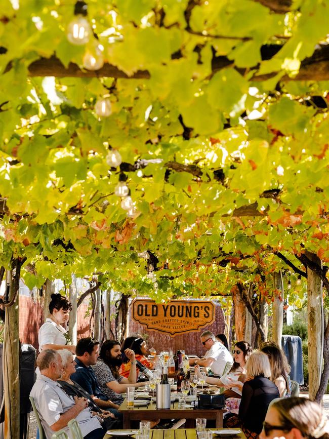 Outdoor dining at Old Young’s Kitchen.