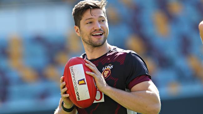 Stefan Martin at Lions training. Picture: Annette Dew