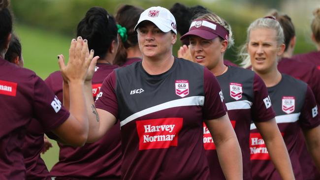 Steph Hancock at Queensland women’s training. Picture: Lachie Millard.