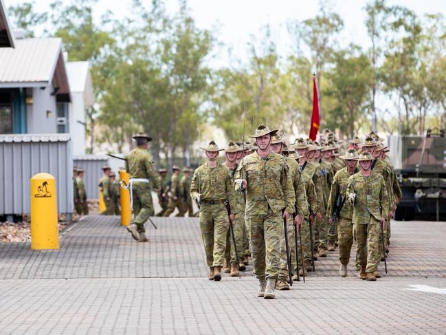 More than 200 soldiers from 8th/12th Regiment, Royal Australian Artillery will be taking part in a Freedom of Entry march through Palmerston on Friday. Picture: Pema Tamang Pakhrin