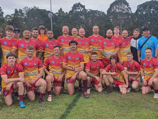 The Northern Lakes Warriors rugby league team during the 2024 Central Coast open grade competition. Picture: supplied