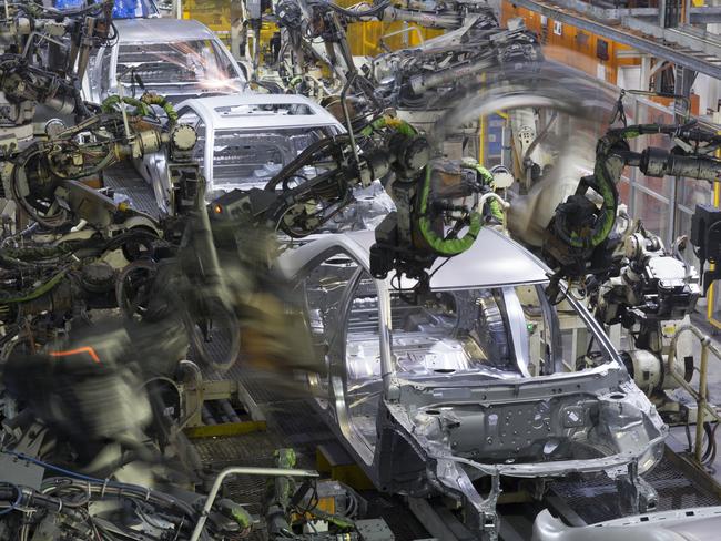 The Toyota Camry being assembled at the Altona factory. Picture: Supplied.