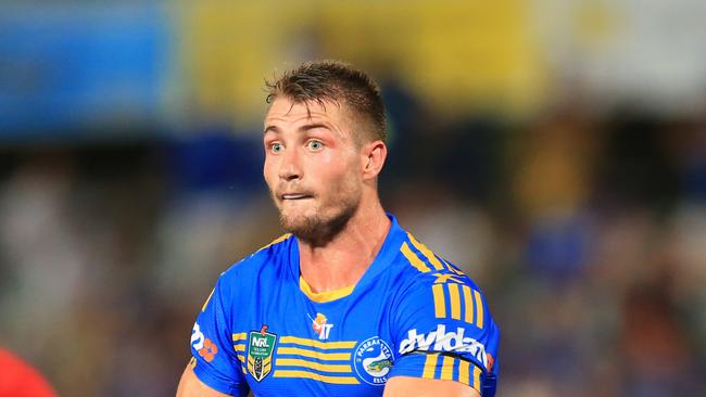 the Eels' Kieran Foran (c) during the Parramatta Eels v North Queensland Cowboys NRL round 2 game at Pirtek Stadium, Parramatta. pic Mark Evans