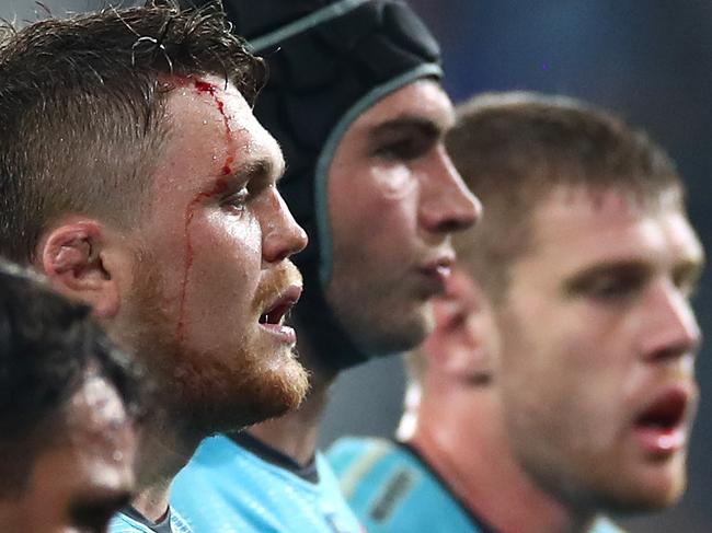 SYDNEY, AUSTRALIA - JUNE 08: Sekope Kepu of the Waratahs looks on during the round 17 Super Rugby match between the Waratahs and the Brumbies at Bankwest Stadium on June 08, 2019 in Sydney, Australia. (Photo by Cameron Spencer/Getty Images)