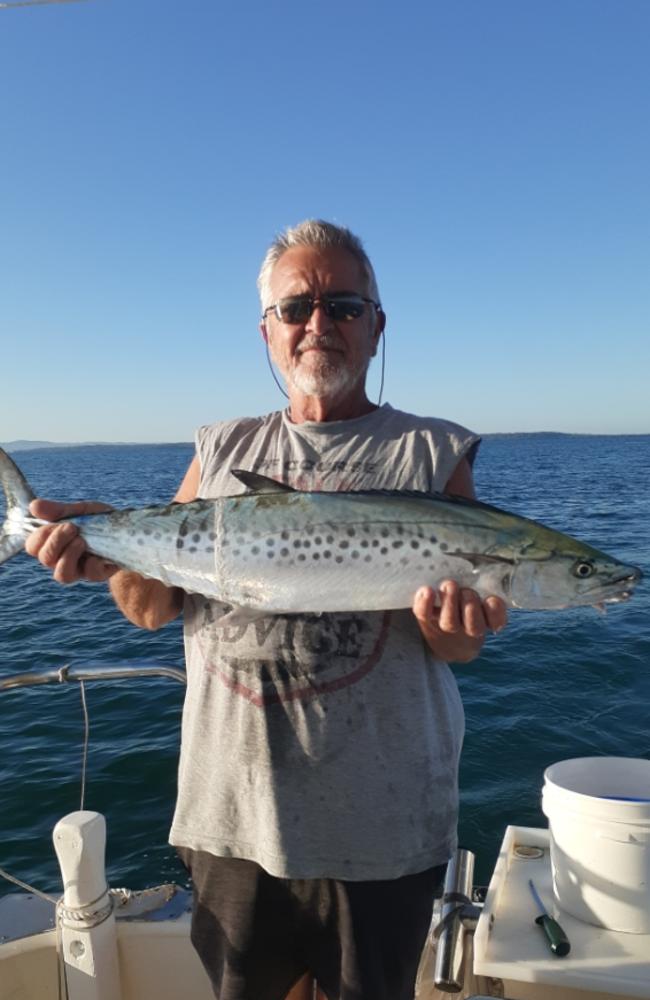 Spero Kartanos with a spotty mackerel.