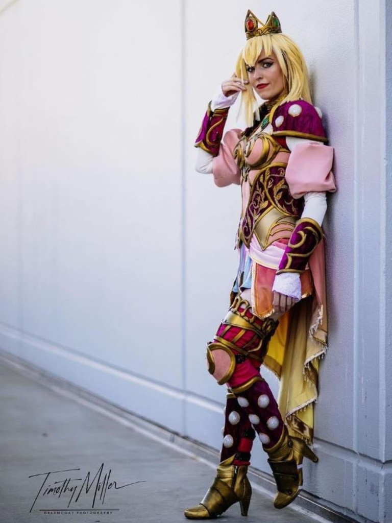 She recently cosplayed an armoured Princess Peach. Picture: Dreamcoat Photography