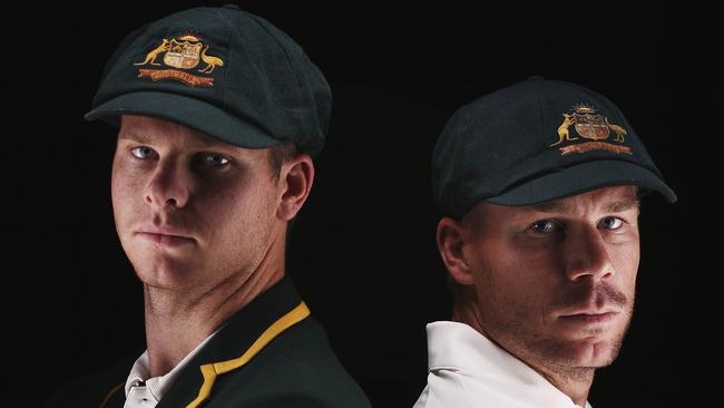 Steve Smith and David Warner pictured in October 2015. Photo by Ryan Pierse/Getty Images