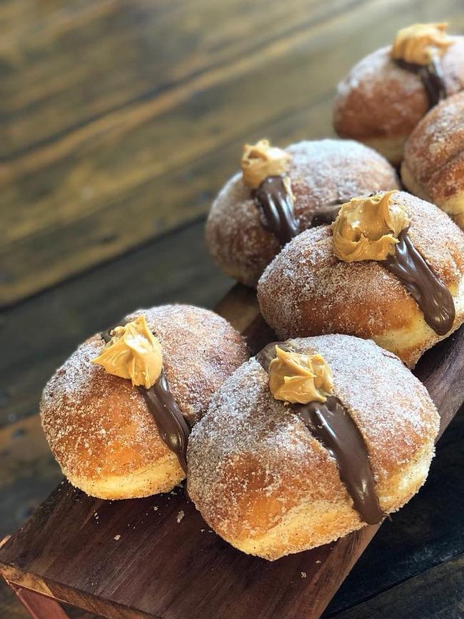 Peanut butter Nutella doughnuts are now selling at the Kenilworth Bakery.